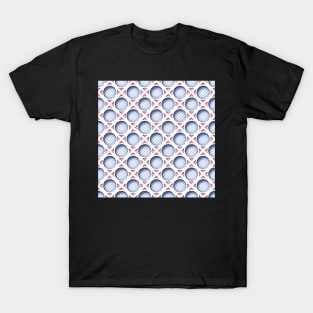 Colorful Periwinkle Geometric Pattern T-Shirt